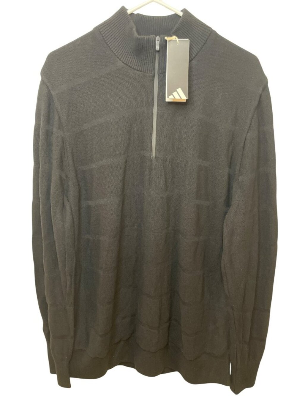 Adidas Tour Wind Golf Sweater Black Logo Pullover Men's Size XL $200 NWT